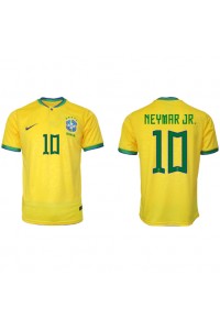Fotbalové Dres Brazílie Neymar Jr #10 Domácí Oblečení MS 2022 Krátký Rukáv
